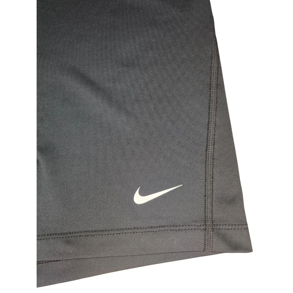 Nike Dri-FIT Womens L Compression Shorts Black Pink Logo Waistband Athletic